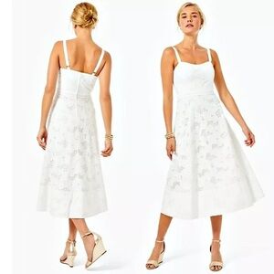 Lilly Pulitzer White Fawn Midi Dress